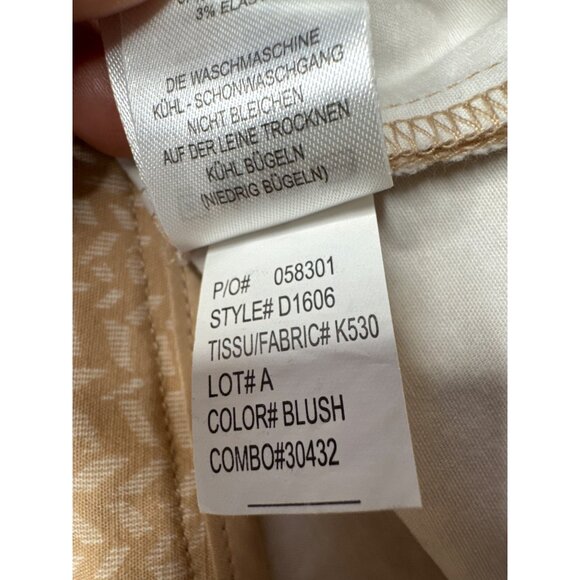 Kenar Womens Blush Patterned Shorts Size 8 Cotton/Spandex Blend With Button Clos - Picture 5 of 8